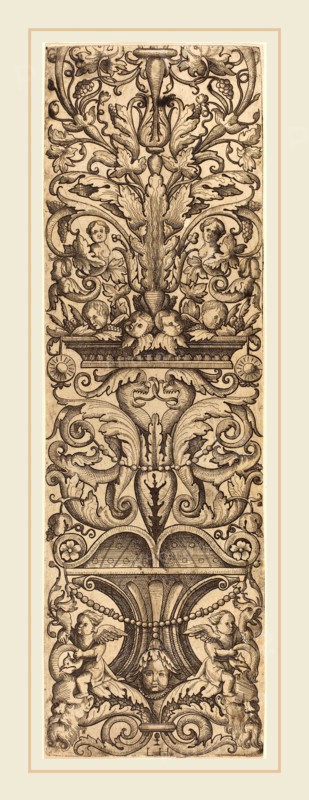 Lambert Hopfer (German, active first half 16th century), Ascending Ornament, etching