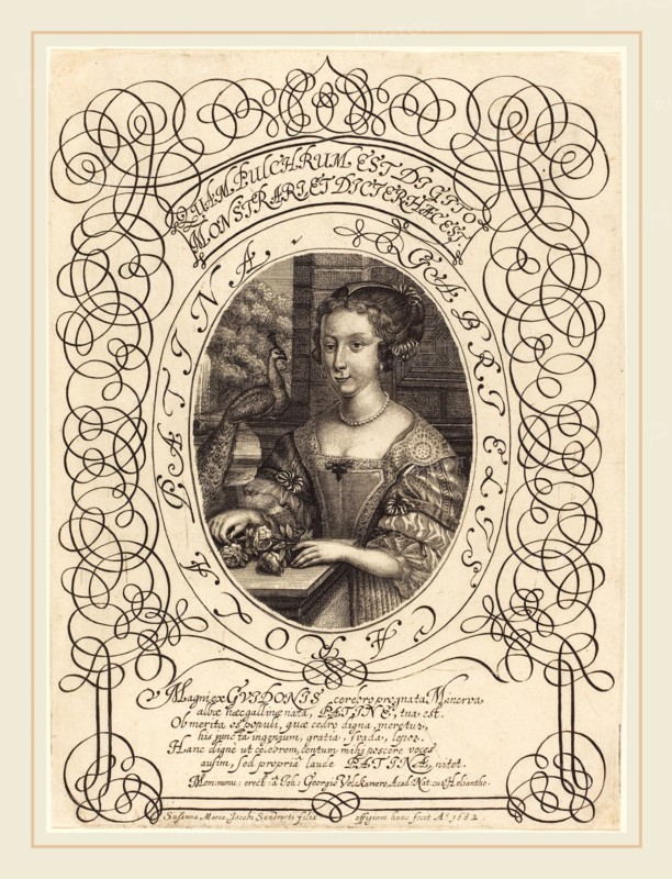 Susanne Maria von Sandrart (German, 1658-1716), Gabrielle Carola Patina, c. 1682, engraving
