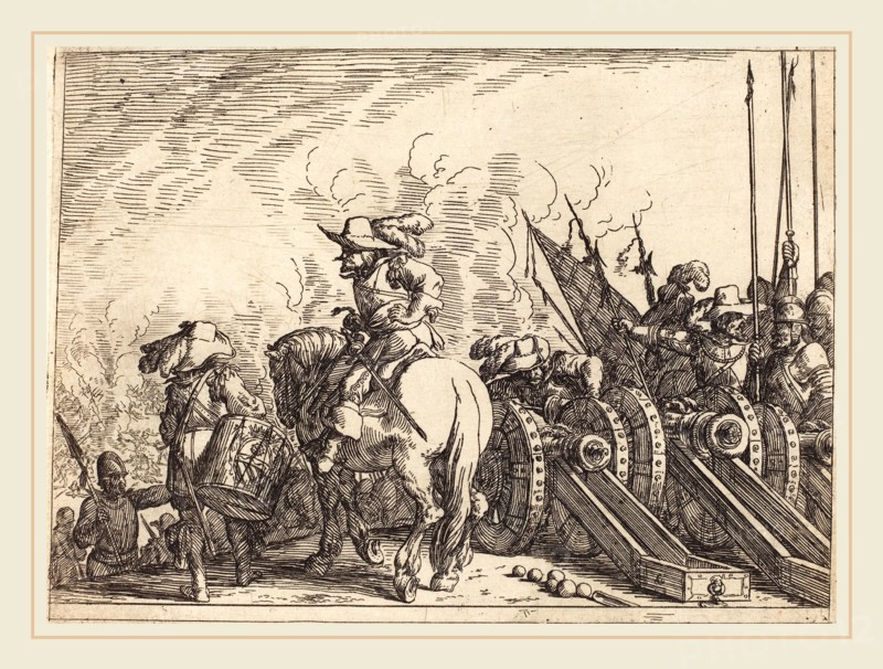 Johann Wilhelm Baur (German, 1607-1641), Capricci di varie battaglie, 1635, etching on laid paper