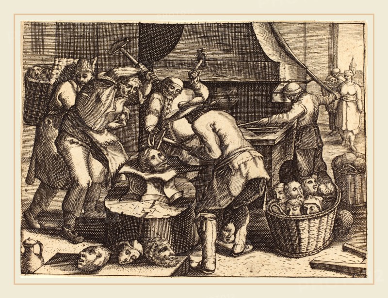 Andreas Bretschneider III (German, c. 1578-c. 1640), Exempel und Lehr Jetziger Welt Lauf, published 1622, etching