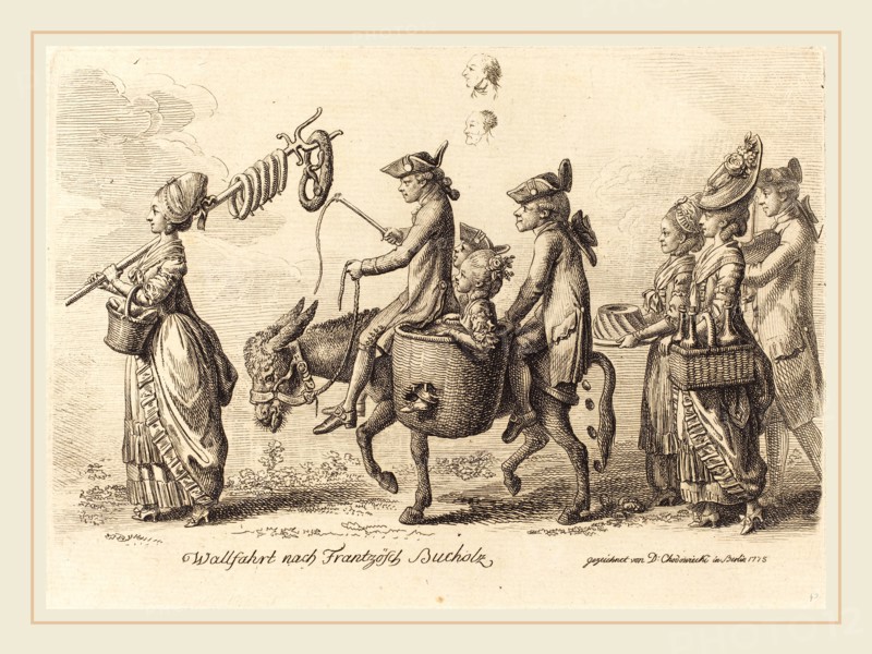Daniel Nikolaus Chodowiecki (German, 1726-1801), Pilgrimage to French Bucholz, 1775, etching