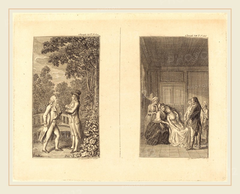 Daniel Nikolaus Chodowiecki (German, 1726-1801), Clarissa, 1796, etching