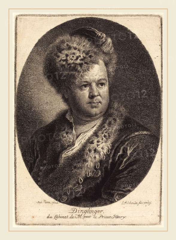 Georg Friedrich Schmidt after Antoine Pesne (German, 1712-1775), Johann Melchior Dinglinger, 1769, etching on laid paper