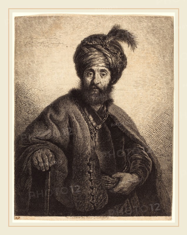 Georg Friedrich Schmidt after Rembrandt van Rijn (German, 1712-1775), The Persian, 1756, etching and drypoint on laid paper