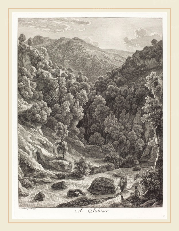 Johann Christian Reinhart (German, 1761-1847), A Subiaco (Near Subiaco), 1793, etching on laid paper