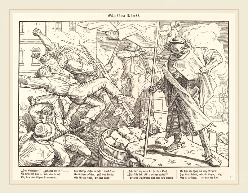Alfred Rethel (German, 1816-1859), Auch ein Todtentanz V, 1849, wood engraving