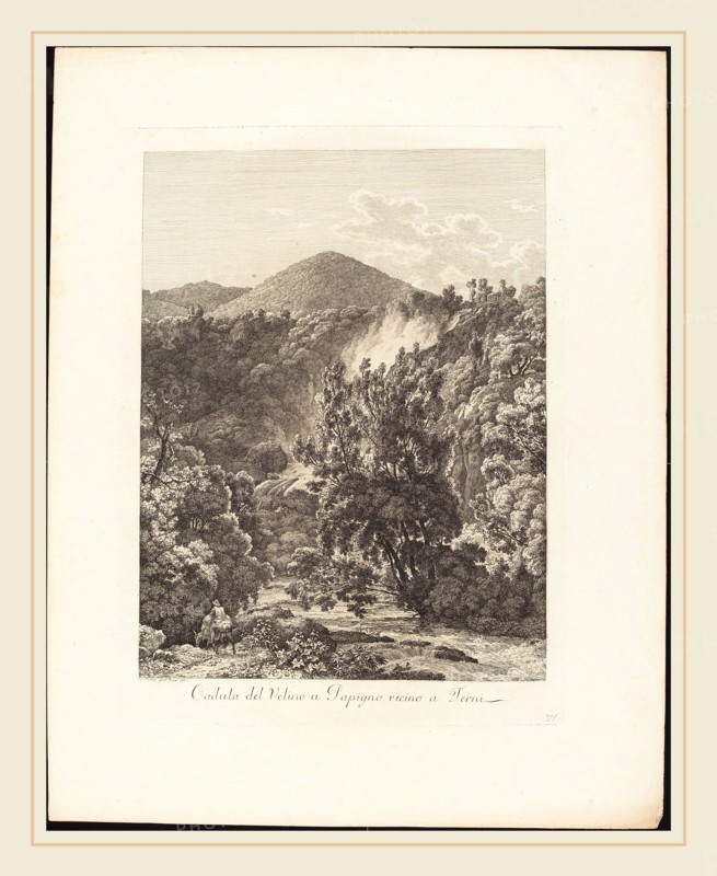 Jacob Wilhelm Mechau (German, 1745-1808), Caduta del Velino a Papigno, vicino a Terni, 1795, etching on laid paper