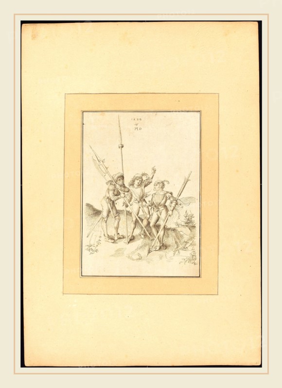 Katharina Prestel after Albrecht DÃ¼rer (German, 1747-1794), Three Lansquenets, 1780, etching