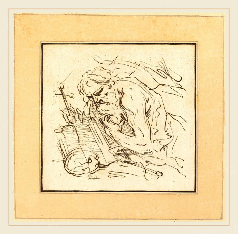 Johann Gottlieb Prestel after Domenichino (German, 1739-1808), Saint Jerome, published 1782, etching