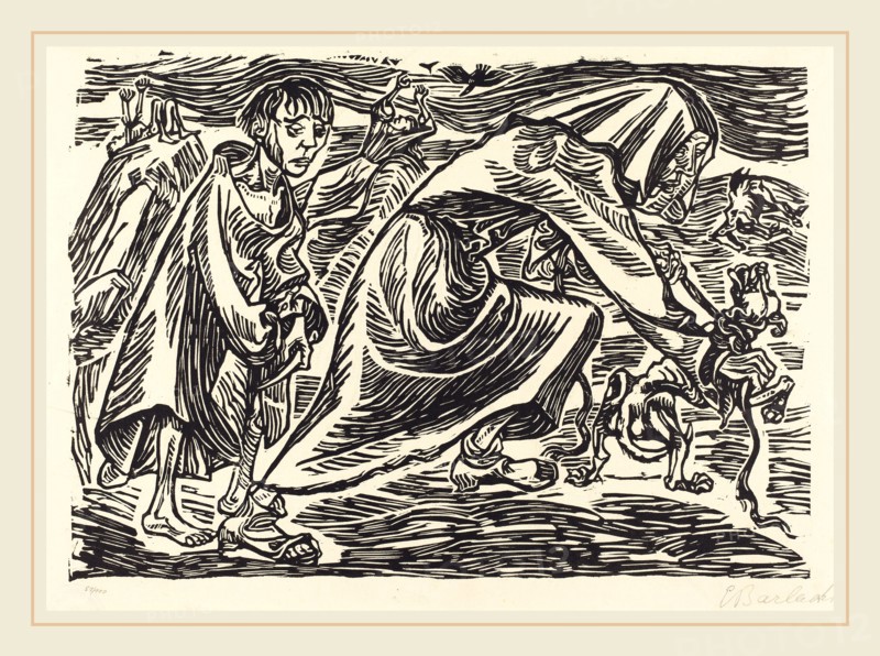 Ernst Barlach, The Dog Catcher, German, 1870-1938, 1919, lithograph