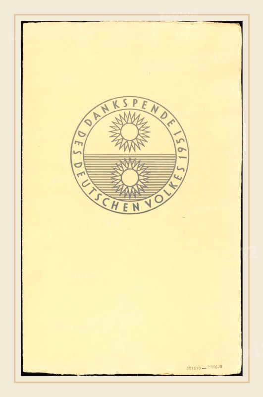Various Artists, Dankspende des deutschen Volkes 1951-Deutsche Graphik 1952, portflio with sixty-four prints by various artists, originally divided into three parts but presently removed; see individual entries for locations