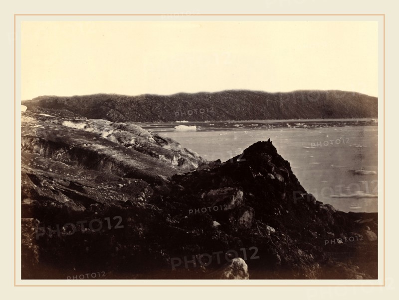 Dunmore and Critcherson (American, 1795-1925), The Arctic Regions: No. 36. The Glacier As Seen Flowing Or Being Forced Down Between The Hills, Ploughing Up A Moraine Of Earth And Rocks, Twenty To Thirty Feet High, 1869, albumen print