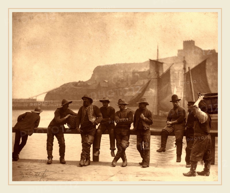 Frank Meadow Sutcliffe, Whitby Fishermen, British, 1853-1941, c. 1885, carbon print