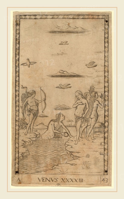 Master of the E-Series Tarocchi (Italian, active c. 1465), Venus, c. 1465, engraving