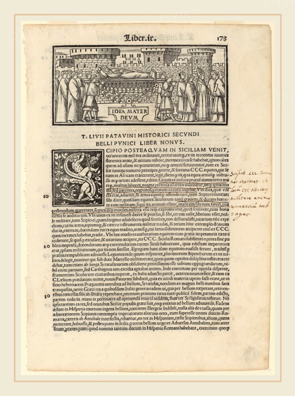 Attributed to Zoan Andrea (Italian, active c. 1475-1519), Page from Livius Historiabum Libri, 1520, engraving