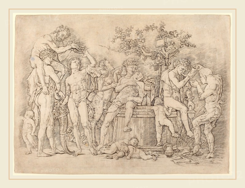 Andrea Mantegna (Italian, c. 1431-1506), Bacchanal with a Wine Vat, c. 1475, engraving