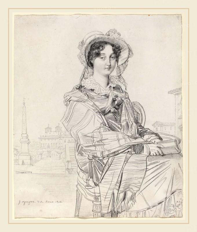Jean-Auguste-Dominique Ingres (French, 1780-1867), Mrs. Charles Badham, 1816, graphite on wove paper
