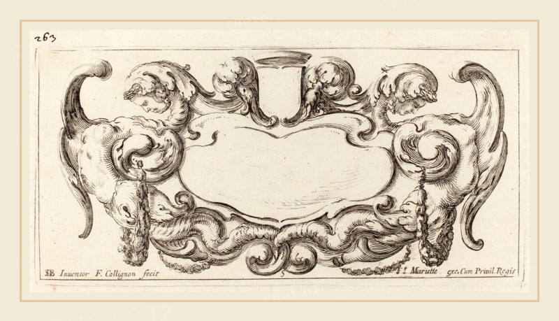 FranÃ§ois Collignon after Stefano Della Bella (French, c. 1609-1657), Cartouche, probably 1646, etching