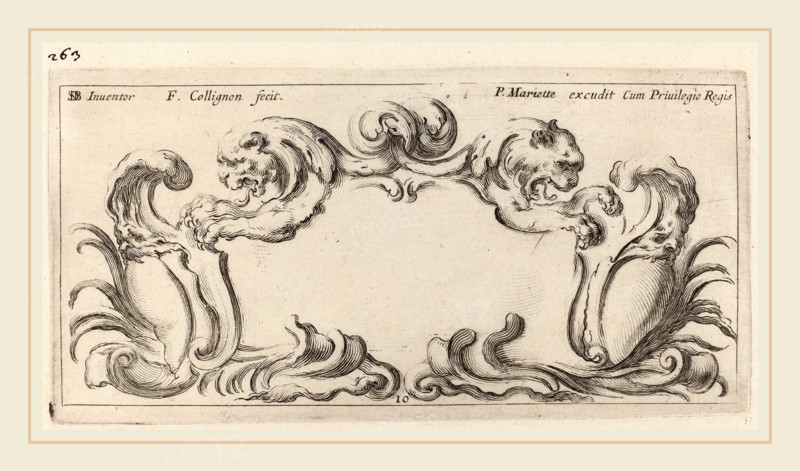 FranÃ§ois Collignon after Stefano Della Bella (French, c. 1609-1657), Cartouche, probably 1646, etching