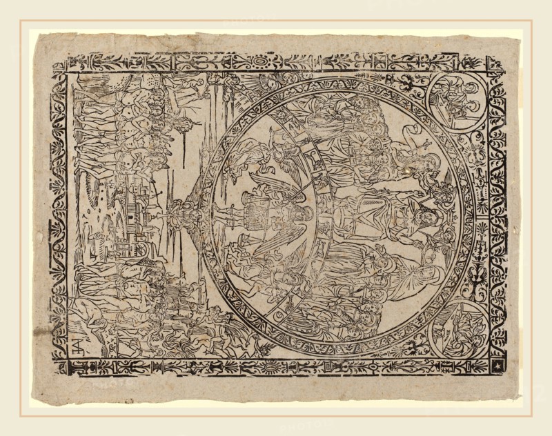 Master MF (Italian, active c. 1500), The Last Judgment, woodcut