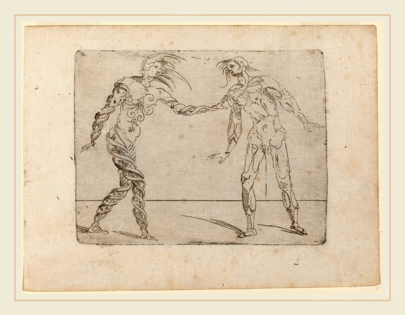 Giovanni Battista Bracelli (Italian, active c. 1624-1649), From "Bizzarie di varie Figure", 1624, etching