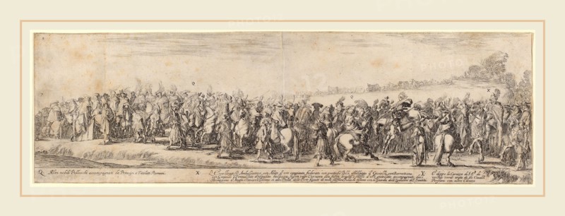 Stefano Della Bella (Italian, 1610-1664), Polish Nobles, His Excellency the Ambassador, and His Carriage, 1633, etching