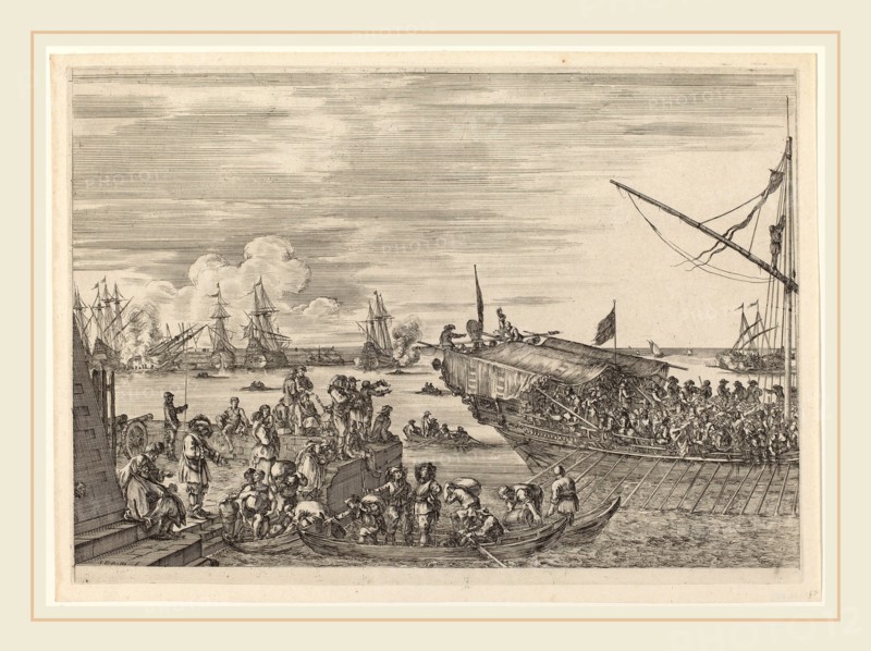 Stefano Della Bella (Italian, 1610-1664), Departure of a Ship, probably c. 1654-1655, etching