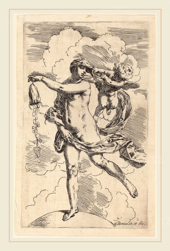 Simone Cantarini (Italian, 1612-1648), Fortune, etching