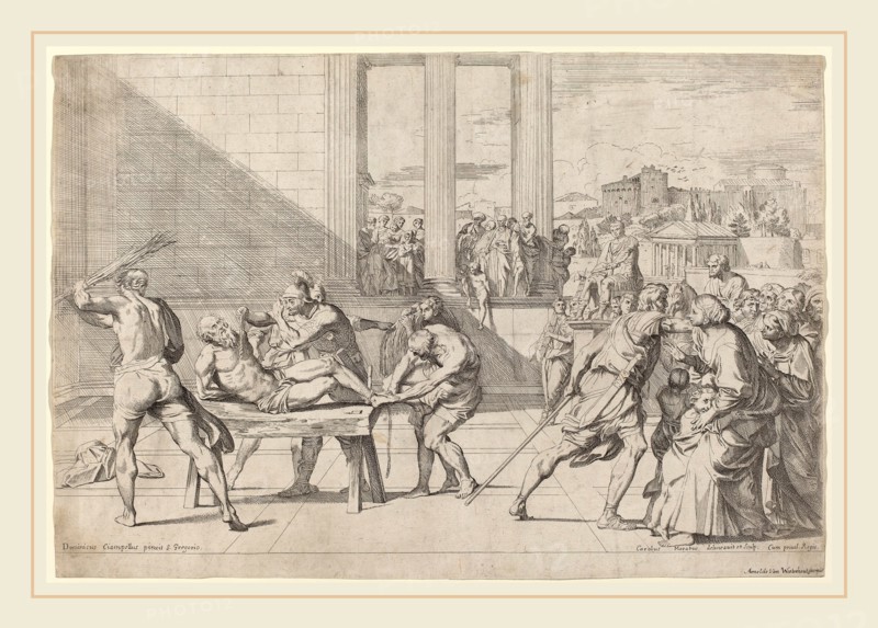 Carlo Maratta after Domenichino (Italian, 1625-1713), Martyrdom of Saint Andrew, etching