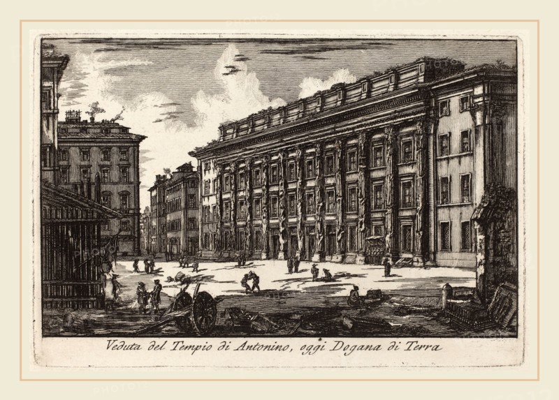 Laura Piranesi after Giovanni Battista Piranesi (Italian, c. 1755-1785), The Hadrianeum, etching
