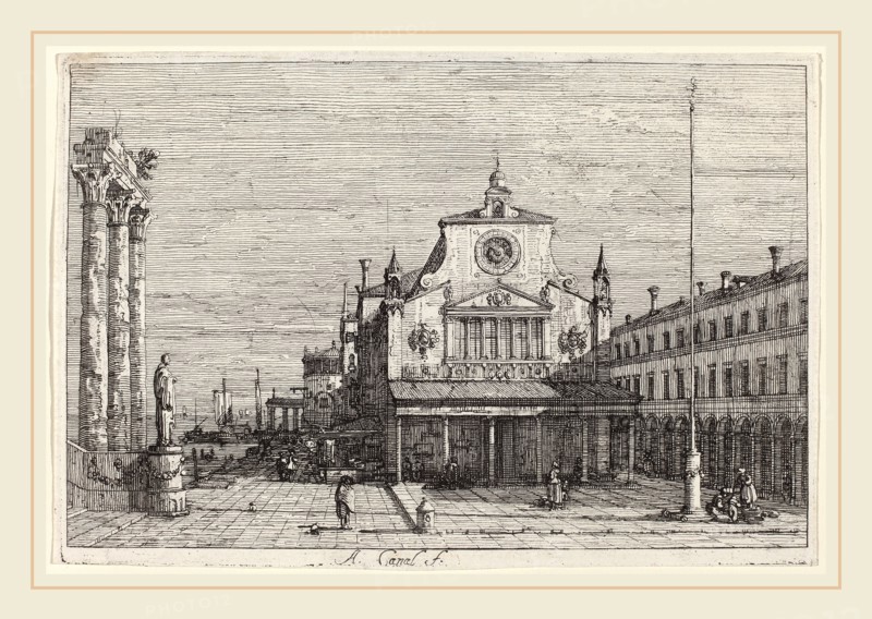 Canaletto (Italian, 1697-1768), Imaginary View of S. Giacomo di Rialto, c. 1735-1746, etching