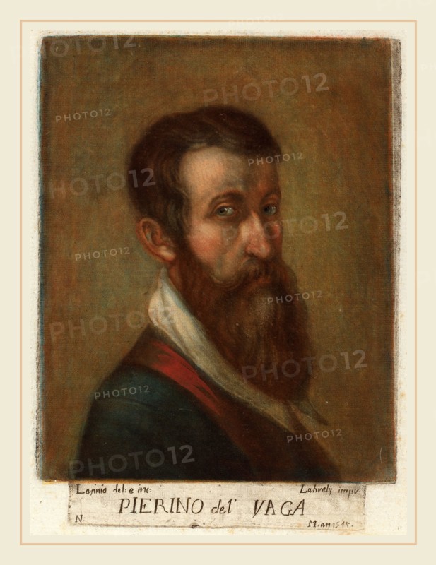 Carlo Lasinio (Italian, 1759-1838), Pierino del Vaga, color mezzotint