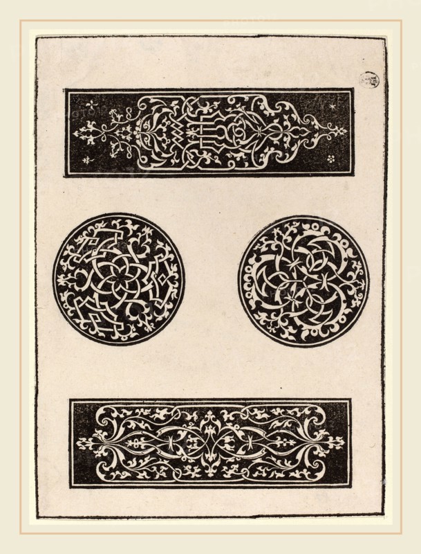Peter FlÃ¶tner, Decorative Panels, German, c. 1485-1546, 1546, woodcut