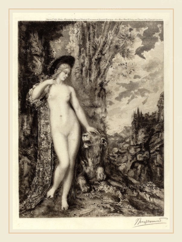 Félix Bracquemond, Le lion amoreux, French, 1833-1914, etching