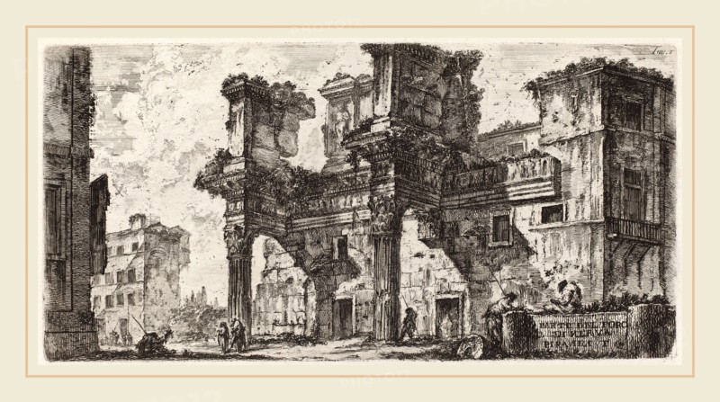 Giovanni Battista Piranesi (Italian, 1720-1778), Parte di Foro di Nerva, 1748, etching on laid paper
