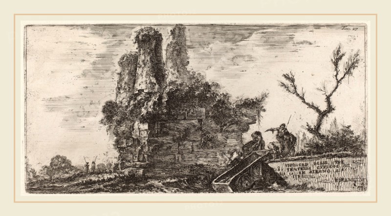 Giovanni Battista Piranesi (Italian, 1720-1778), Sepolcro delle trÃ¨ fratelli Curiati in Albano, 1748, etching on laid paper
