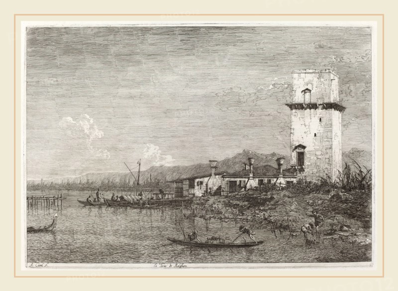Canaletto (Italian, 1697-1768), La Torre di Malghera, c. 1735-1746, etching on laid paper