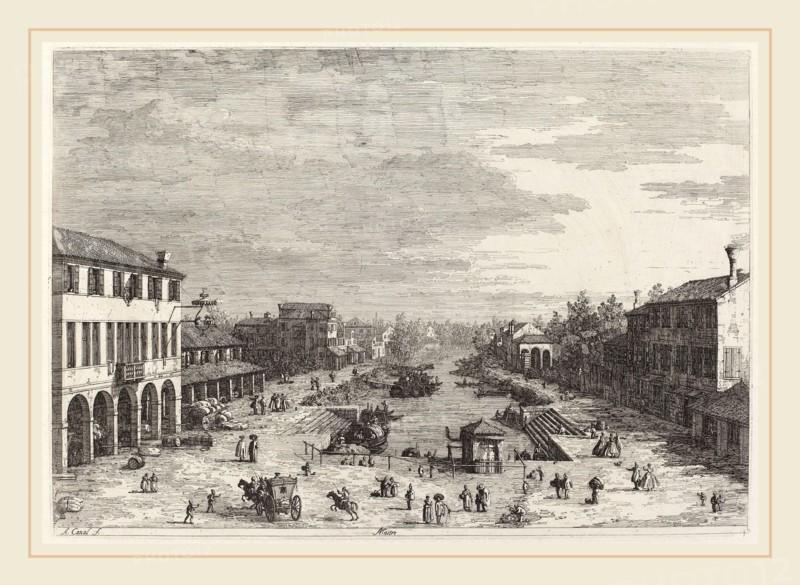 Canaletto (Italian, 1697-1768), Mestre, c. 1735-1746, etching on laid paper