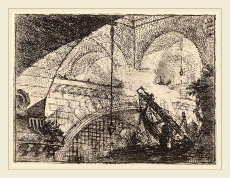 Giovanni Battista Piranesi (Italian, 1720-1778), The Arch with a Shell Ornament, published 1749-1750, etching, engraving, scratching, sulphur tint or open bite, drypoint
