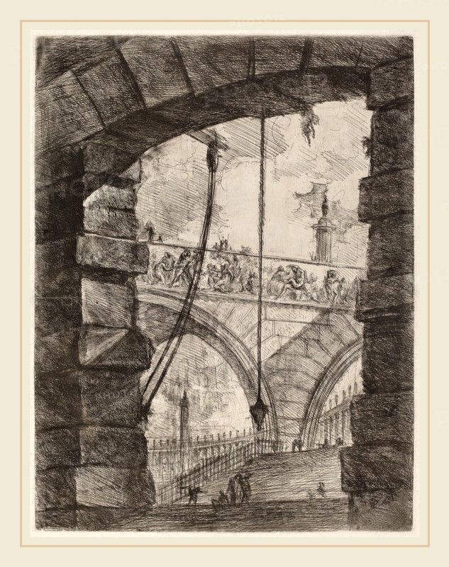 Giovanni Battista Piranesi (Italian, 1720-1778), The Grand Piazza, published 1750-1758, etching, engraving, sulphur tint or open bite, burnishing