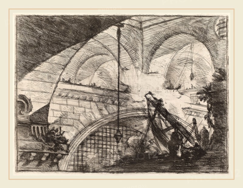 Giovanni Battista Piranesi (Italian, 1720-1778), The Arch with a Shell Ornament, published 1750-1758, etching, engraving, scratching, sulphur tint or open bite, drypoint