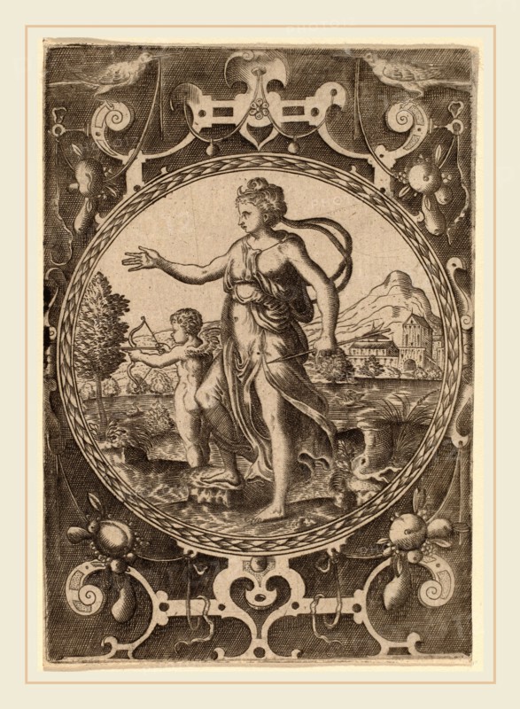 Abraham de Bruyn (Flemish, 1540-1587), Venus, engraving