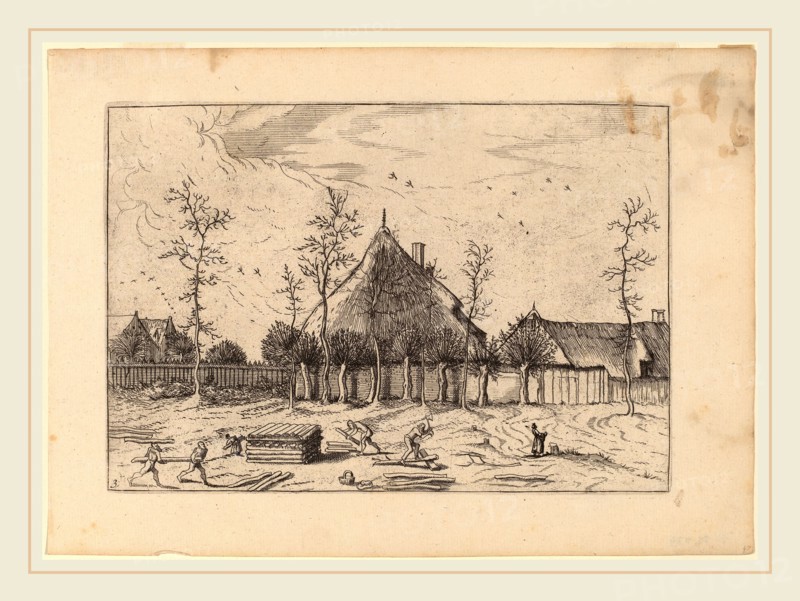 Johannes and Lucas van Doetechum after Master of the Small Landscapes (Dutch, active 1554-1572; died before 1589), Farm, published in or before 1676, etching retouched with engraving