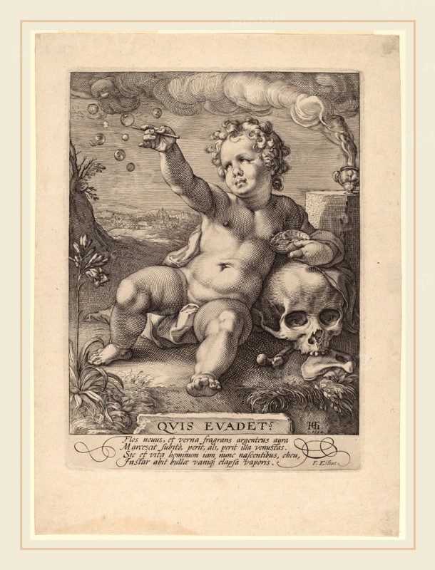 Hendrik Goltzius (Dutch, 1558-1617), Quis Evadet, 1594, engraving on laid paper