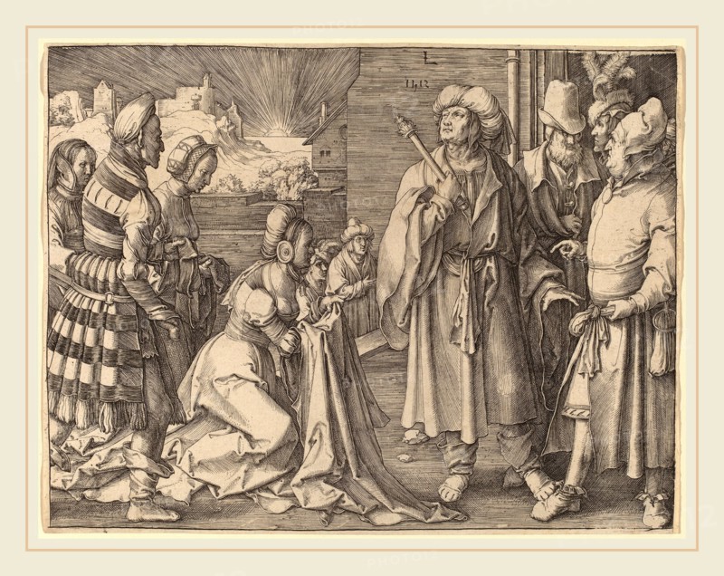 Lucas van Leyden (Netherlandish, 1489-1494-1533), Potiphar's Wife Accusing Joseph, 1512, engraving