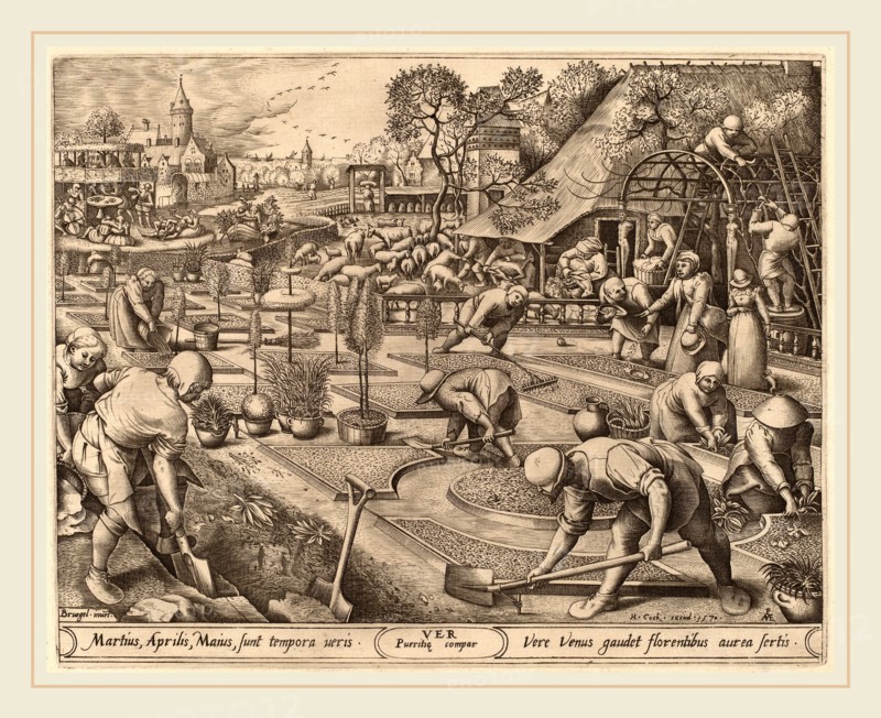 Pieter van der Heyden after Pieter Bruegel the Elder (Flemish, active c. 1551-1572), Spring, published 1570, engraving