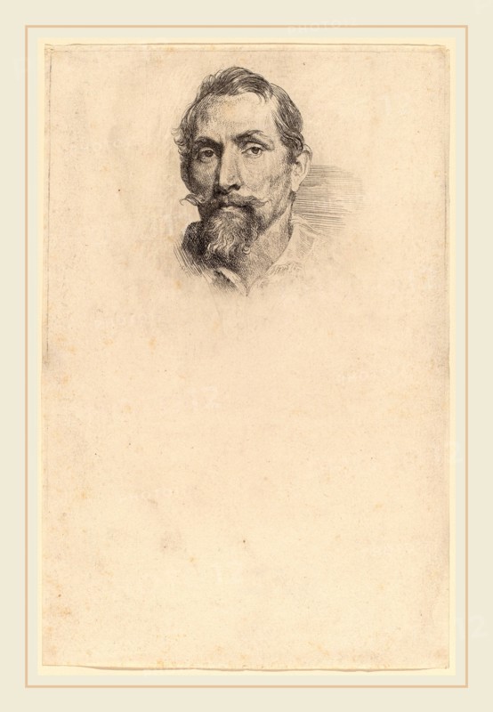 Sir Anthony van Dyck (Flemish, 1599-1641), Frans Snyders, probably 1626-1641, etching