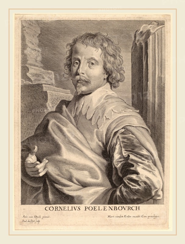 Paulus Pontius after Sir Anthony van Dyck (Flemish, 1603-1658), Cornelis van Poelenburgh, probably 1626-1641, engraving