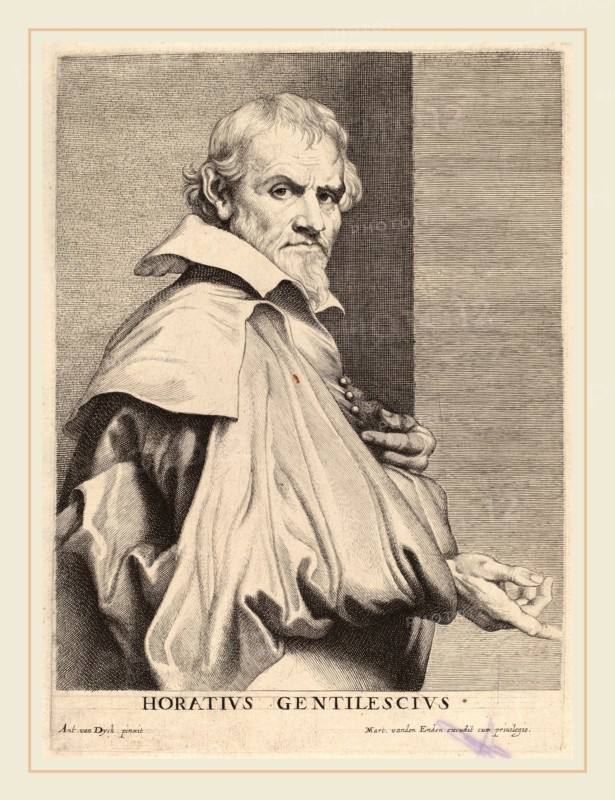 Lucas Emil Vorsterman after Sir Anthony van Dyck (Flemish, 1595-1675), Orazio Gentileschi, probably 1626-1641, engraving