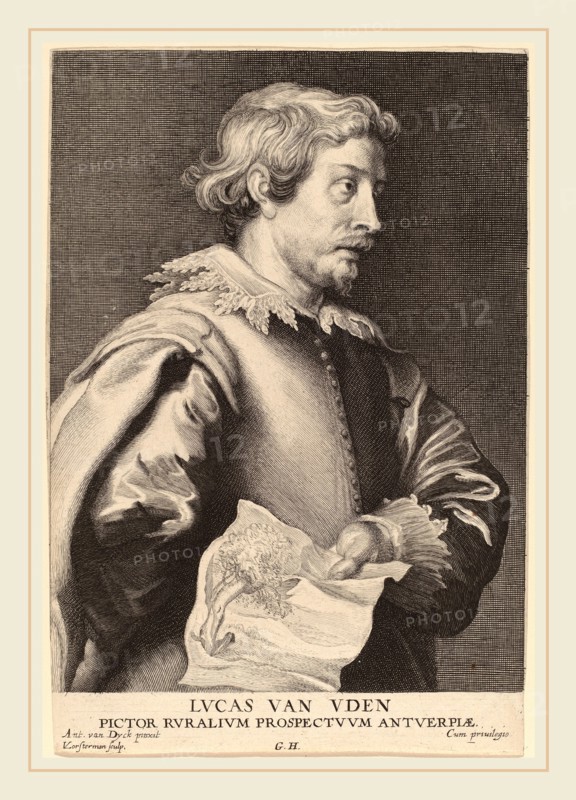 Lucas Emil Vorsterman after Sir Anthony van Dyck (Flemish, 1595-1675), Lucas van Uden, probably 1626-1641, engraving